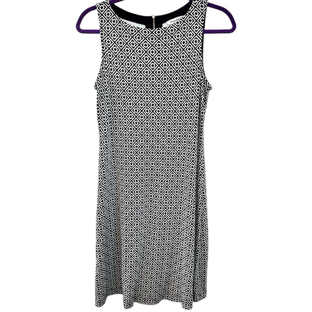 Tommy Bahama Black and White Sheath Midi Dress
